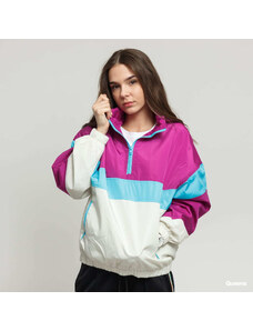 Dámská větrovka Urban Classics Ladies 3-Tone Stand Up Collar Pull Over Jacket Purple/ Cream/ Blue