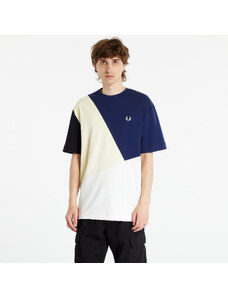 Pánské tričko FRED PERRY Abstract Colour Block T-Shirt French Navy
