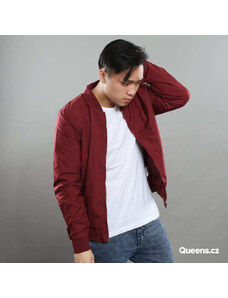 Pánský bomber Urban Classics Light Bomber Jacket Wine