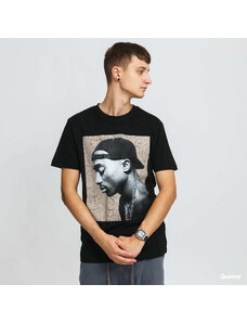 Pánské tričko Urban Classics Tupac Cracked Background Tee Black