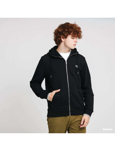 Pánská mikina FRED PERRY Hooded Zip Trough Sweatshirt Black