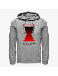 Pánská mikina Merch Marvel Black Widow: Movie - Haftone Symbol Unisex Hoodie Heather Grey