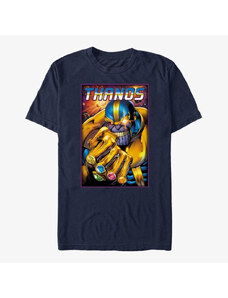 Pánské tričko Merch Marvel Avengers Classic - Thanos Close Up Unisex T-Shirt Navy Blue