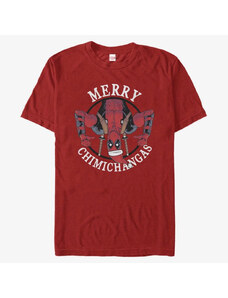 Pánské tričko Merch Marvel Deadpool - Merry Chimichangas Unisex T-Shirt Red