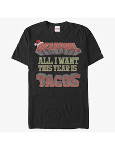 Pánské tričko Merch Marvel Deadpool - Tacos This Year Unisex T-Shirt Black