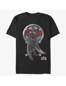 Pánské tričko Merch Marvel The Falcon and the Winter Soldier - FALCON GRID TEXT Unisex T-Shirt Black