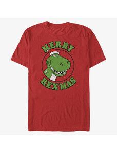 Pánské tričko Merch Pixar Toy Story 1-3 - Merry Rexmas Unisex T-Shirt Red