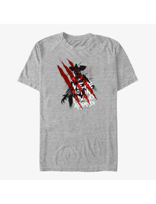 Pánské tričko Merch Netflix Stranger Things - Demogorgen Slashes Unisex T-Shirt Heather Grey