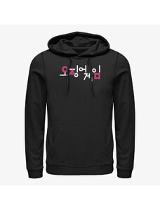 Pánská mikina Merch Netflix Squid Game - Korean Title Unisex Hoodie Black