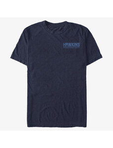 Pánské tričko Merch Netflix Stranger Things - Hawkins Power and Light Unisex T-Shirt Navy Blue