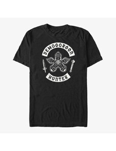 Pánské tričko Merch Netflix Stranger Things - Demogorgon Hunter Unisex T-Shirt Black