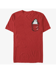 Pánské tričko Merch Star Wars: Last Jedi - Pocket Porg Unisex T-Shirt Red