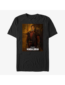 Pánské tričko Merch Star Wars: The Mandalorian - Greef Karga Poster Unisex T-Shirt Black