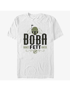 Pánské tričko Merch Star Wars Book of Boba Fett - Boba Fett Bounty Hunter Unisex T-Shirt White
