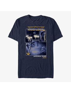Pánské tričko Merch Star Wars: The Mandalorian - MandoMon Epi5 Hideout Unisex T-Shirt Navy Blue