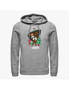 Pánská mikina Merch Star Wars: Classic - Kiss a Wookiee Unisex Hoodie Heather Grey