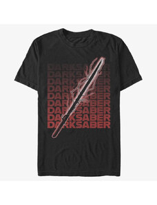 Pánské tričko Merch Star Wars: The Mandalorian - Darksaber Text Unisex T-Shirt Black