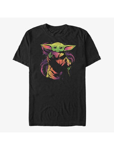 Pánské tričko Merch Star Wars: The Mandalorian - Neon Child Unisex T-Shirt Black