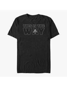 Pánské tričko Merch Star Wars: The Mandalorian - The Way Mando Unisex T-Shirt Black