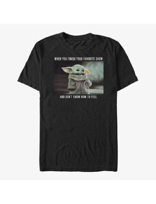 Pánské tričko Merch Star Wars: The Mandalorian - Favorite Show Meme Unisex T-Shirt Black