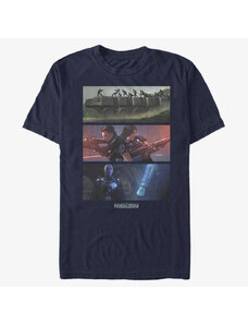 Pánské tričko Merch Star Wars: The Mandalorian - MandoMon Epi6 Playtime Unisex T-Shirt Navy Blue