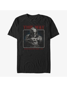 Pánské tričko Merch Star Wars: The Mandalorian - Retro Way Unisex T-Shirt Black