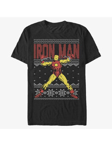 Pánské tričko Merch Marvel Avengers Classic - IronMan Ugly Unisex T-Shirt Black