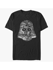 Pánské tričko Merch Star Wars - Camo Vader Grey Unisex T-Shirt Black