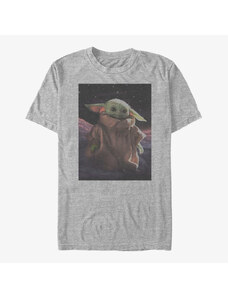 Pánské tričko Merch Star Wars: The Mandalorian - THE CHILD Unisex T-Shirt Heather Grey