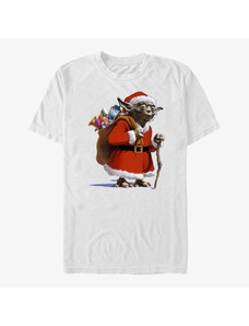 Pánské tričko Merch Star Wars: Classic - Santa Yoda Unisex T-Shirt White