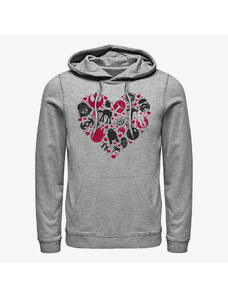 Pánská mikina Merch Star Wars: Classic - HEART ICONS Unisex Hoodie Heather Grey