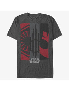 Pánské tričko Merch Star Wars: Episode 7 - 3 Logos Unisex T-Shirt Dark Heather Grey