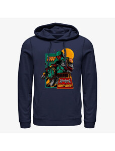 Pánská mikina Merch Star Wars: Classic - Mandalorian Soldier Unisex Hoodie Navy Blue