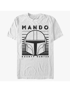 Pánské tričko Merch Star Wars: The Mandalorian - MANDO 1 COLOR SIMPLE Unisex T-Shirt White