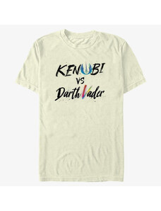 Pánské tričko Merch Star Wars Obi-Wan - Kenobi Vader Lettering Unisex T-Shirt Natural