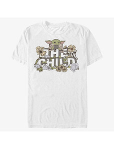 Pánské tričko Merch Star Wars: The Mandalorian - Vintage Flower Child Unisex T-Shirt White