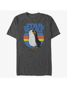 Pánské tričko Merch Star Wars: Last Jedi - Porg Simple Unisex T-Shirt Dark Heather Grey