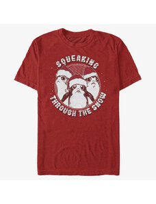 Pánské tričko Merch Star Wars: The Force Awakens - Squeaking Through the Snow Unisex T-Shirt Red