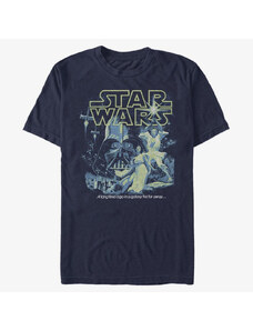 Pánské tričko Merch Star Wars: Classic - Poster Neon Pop Unisex T-Shirt Navy Blue