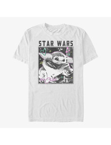 Pánské tričko Merch Star Wars: The Mandalorian - Doodle Photo Unisex T-Shirt White