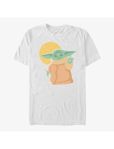 Pánské tričko Merch Star Wars: The Mandalorian - Minimalist Child Unisex T-Shirt White