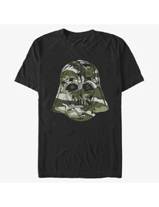 Pánské tričko Merch Star Wars - Camo Vader Green Unisex T-Shirt Black