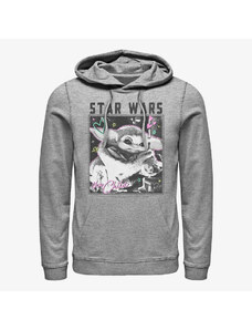 Pánská mikina Merch Star Wars: The Mandalorian - Doodle Photo Unisex Hoodie Heather Grey