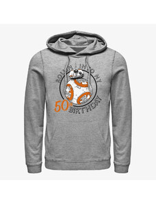 Pánská mikina Merch Star Wars: Resistance - Birthday BB Fifty Unisex Hoodie Heather Grey