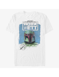 Pánské tričko Merch Star Wars Book of Boba Fett - BOBA SKETCH Unisex T-Shirt White