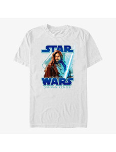 Pánské tričko Merch Star Wars Obi-Wan - Painterly with Logo Unisex T-Shirt White
