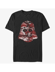 Pánské tričko Merch Star Wars - Camo Vader Red Unisex T-Shirt Black