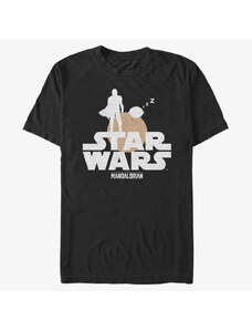 Pánské tričko Merch Star Wars: The Mandalorian - Sunset Duo Unisex T-Shirt Black