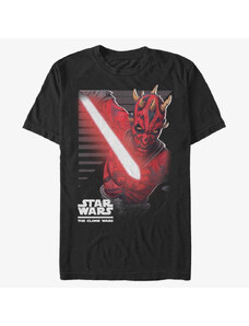 Pánské tričko Merch Star Wars: Clone Wars - Maul Strikes Unisex T-Shirt Black
