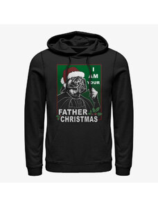 Pánská mikina Merch Star Wars: Classic - Vader Father Christmas Unisex Hoodie Black